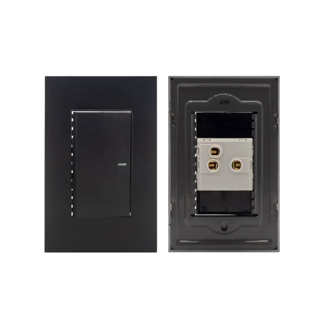 Interruptor sencillo de 3 vías 110V 10AMP - Negro