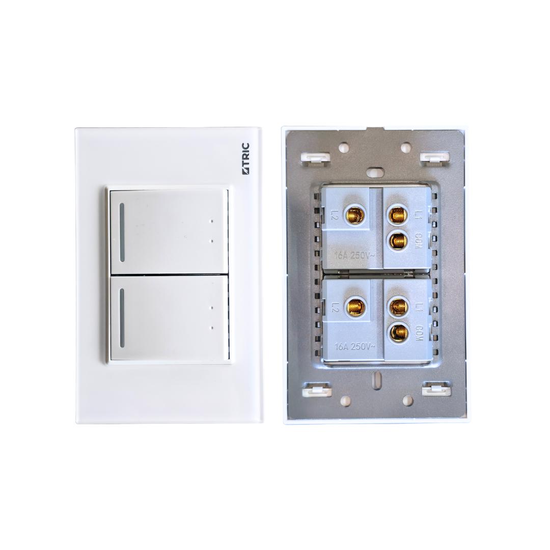 Interruptor doble de 3 vías 250V 16AMP - Blanco