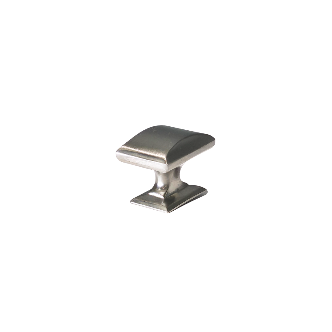 Tirador de pomo rectangular satinado