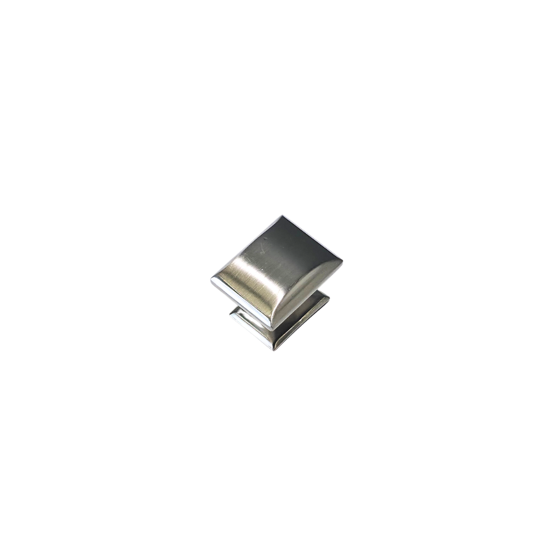 Tirador de pomo rectangular satinado