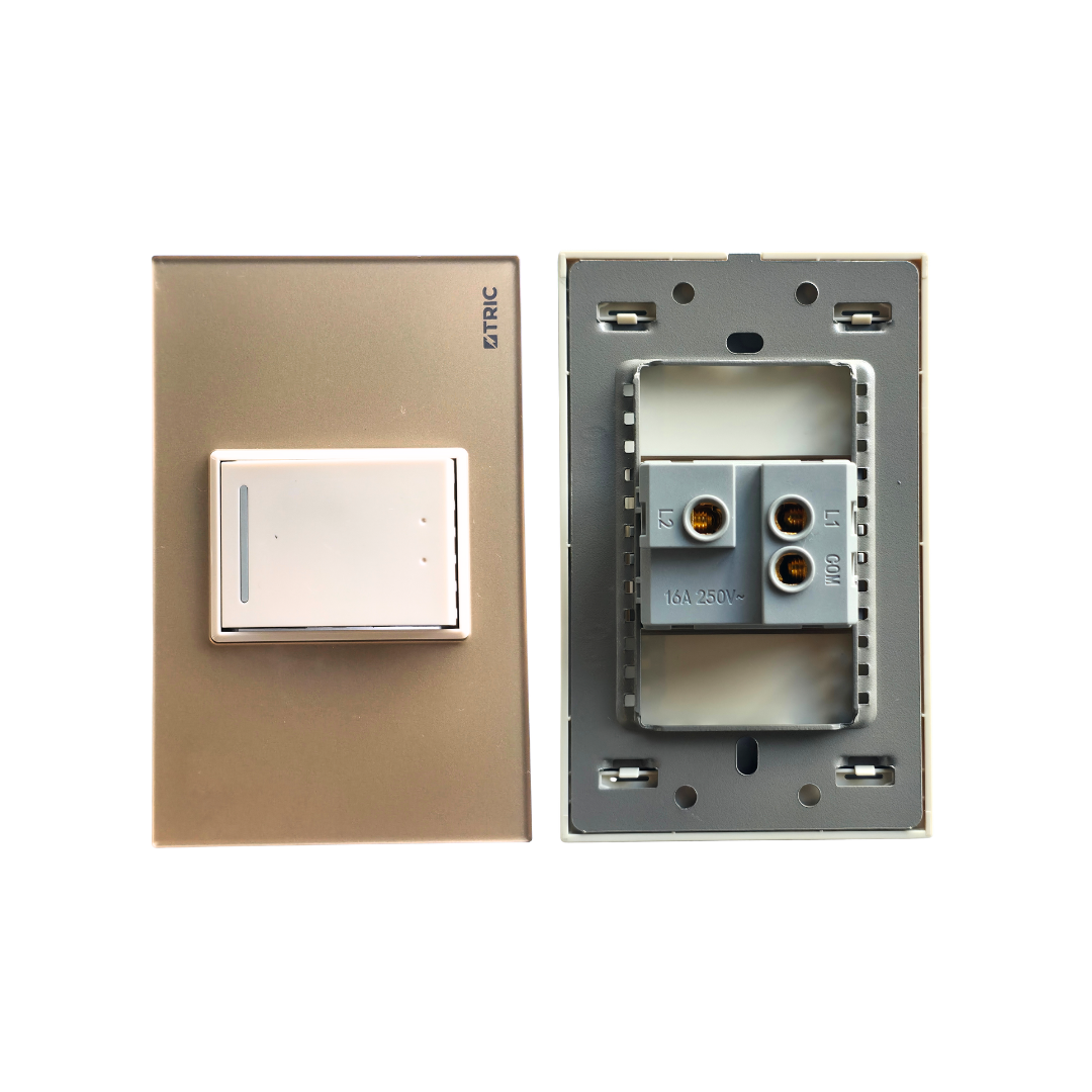 Interruptor sencillo de 3 vías 250V 16AMP - Rose gold