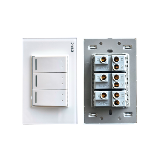 Interruptor triple de 3 vías 250V 16AMP - Blanco