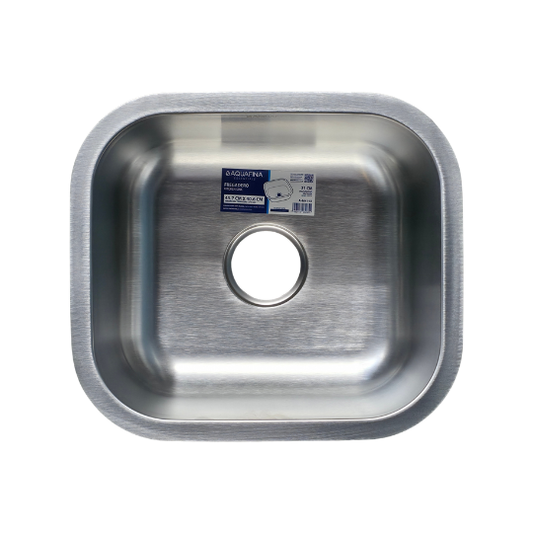 Fregadero en acero inoxidable satinado – 45.7 × 40.6 cm