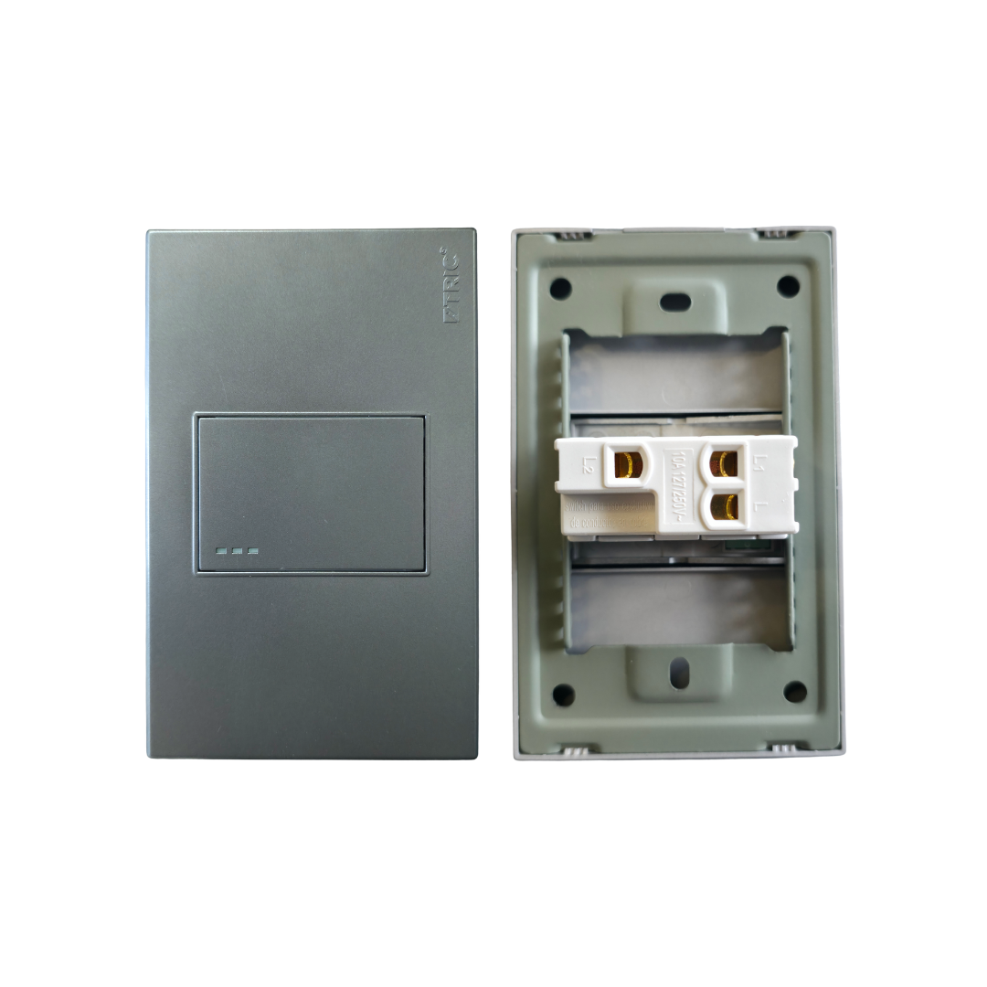 Interruptor sencillo de 3 vías 127V 10AMP - Gris