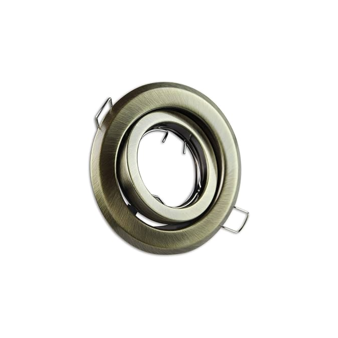 Lámpara empotrable movible de 1 luz para bombillo MR11 acabado bronce antiguo