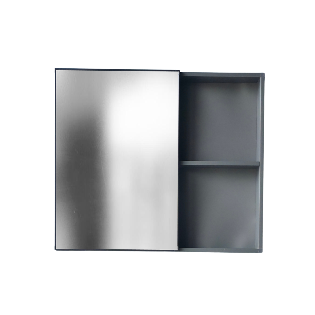 Gabinete aéreo con espejo gris oscuro – 70 × 11 × 60 cm