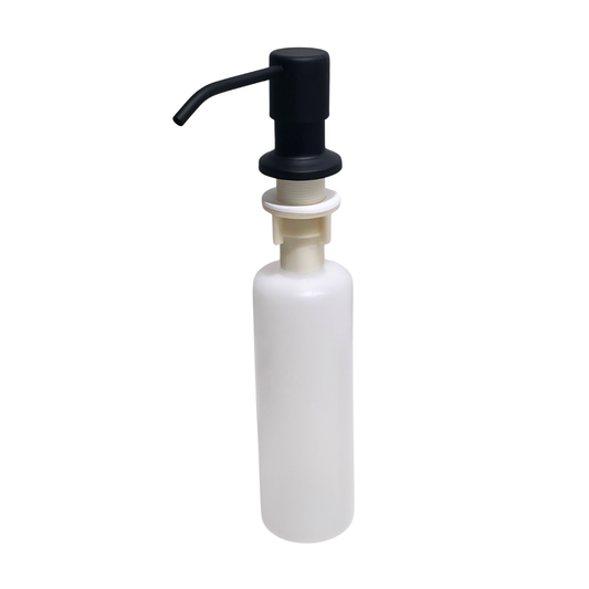 Dispensador de jabón para fregadero en acero inoxidable negro