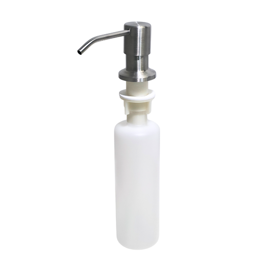 Dispensador de jabón para fregadero en acero inoxidable satinado