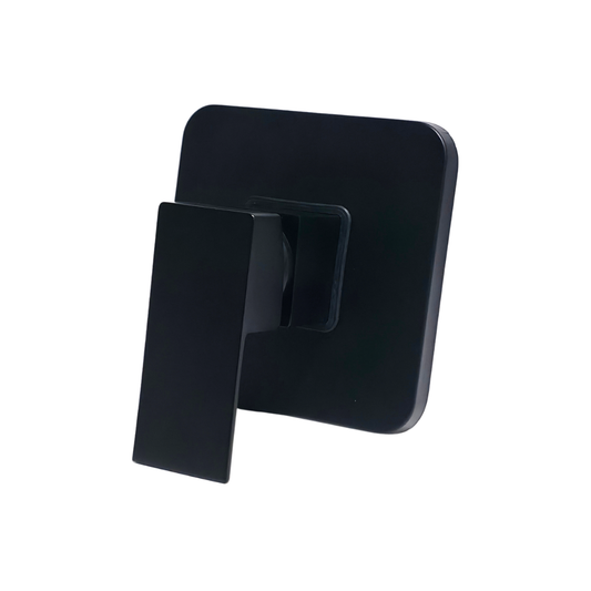Monomando mezclador para ducha cuadrado en acero inoxidable negro - Doble temperatura
