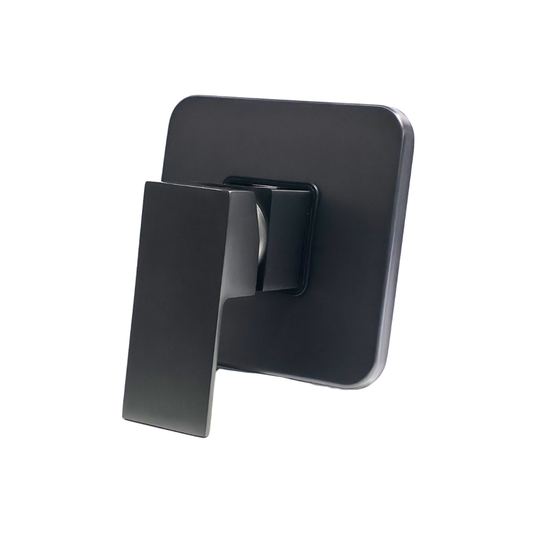 Monomando mezclador para ducha cuadrado en acero inoxidable gunmetal - Doble temperatura