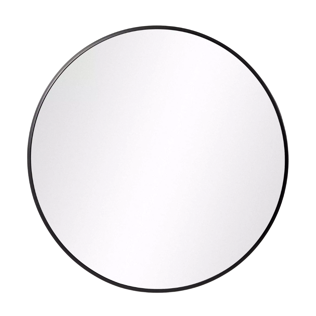 Espejo circular 80 cm con marco negro