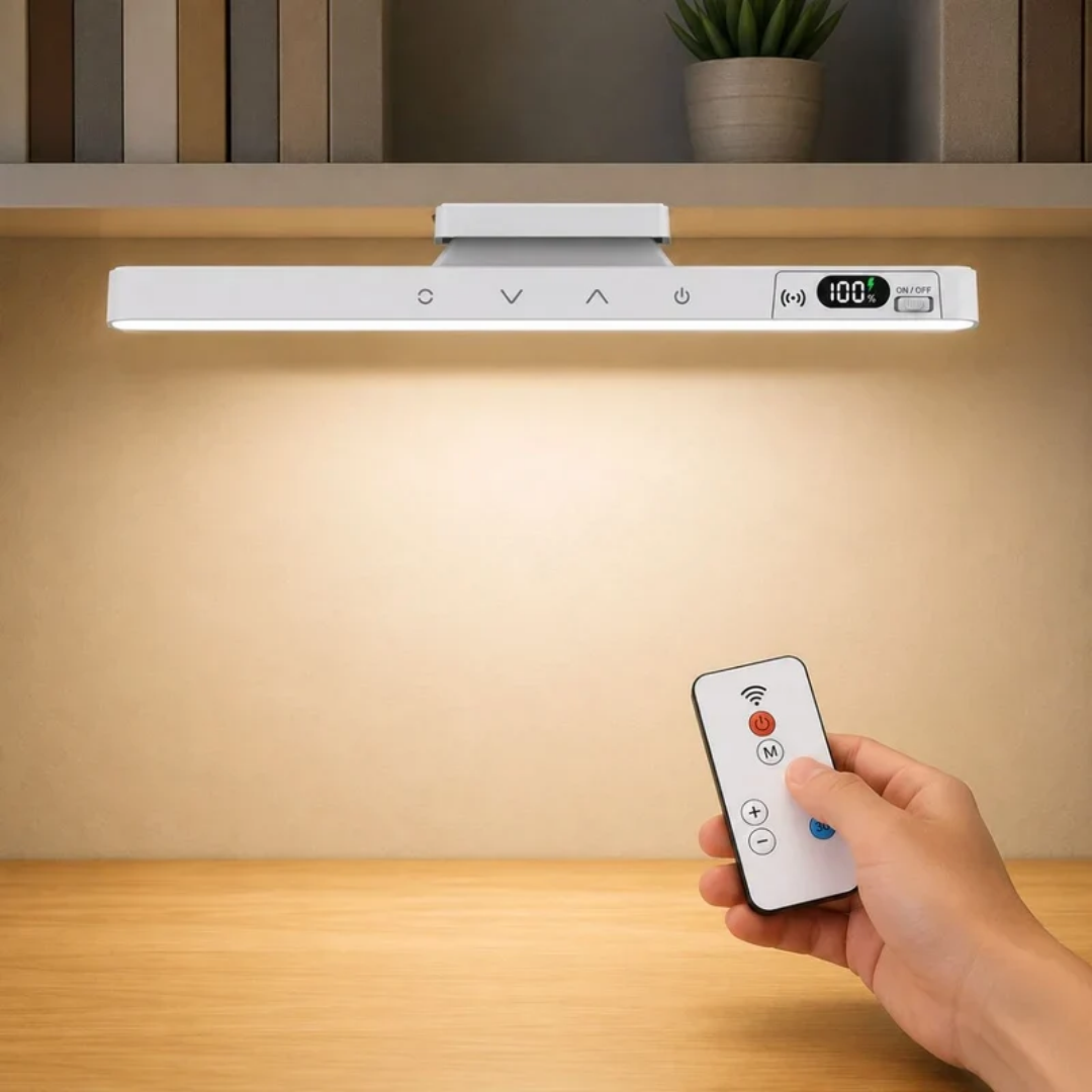 Lámpara LED recargable con control y base magnética ajustable de 5 temperaturas