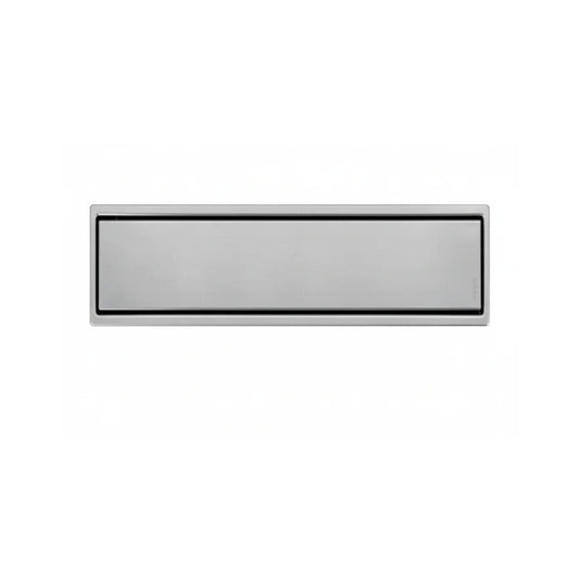 Desagüe de Baño Rectangular para Baldosa en Corte 12" x 3" en Acero Inoxidable acabado Satinado