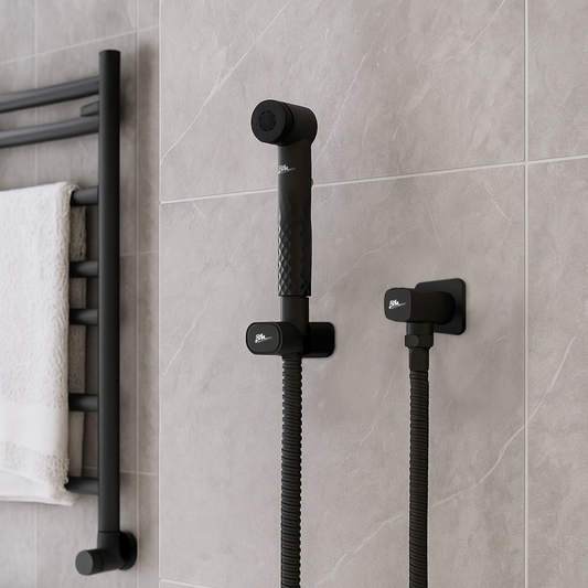 Juego de ducha bidet Montana en latón negro