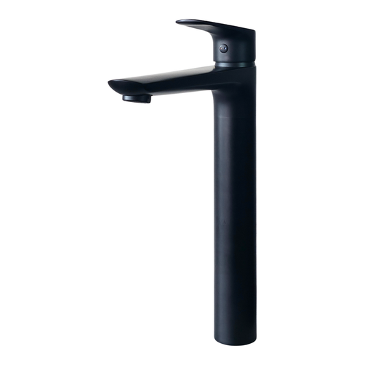 Grifo monomando alto para lavamanos Black en latón negro – Doble temperatura