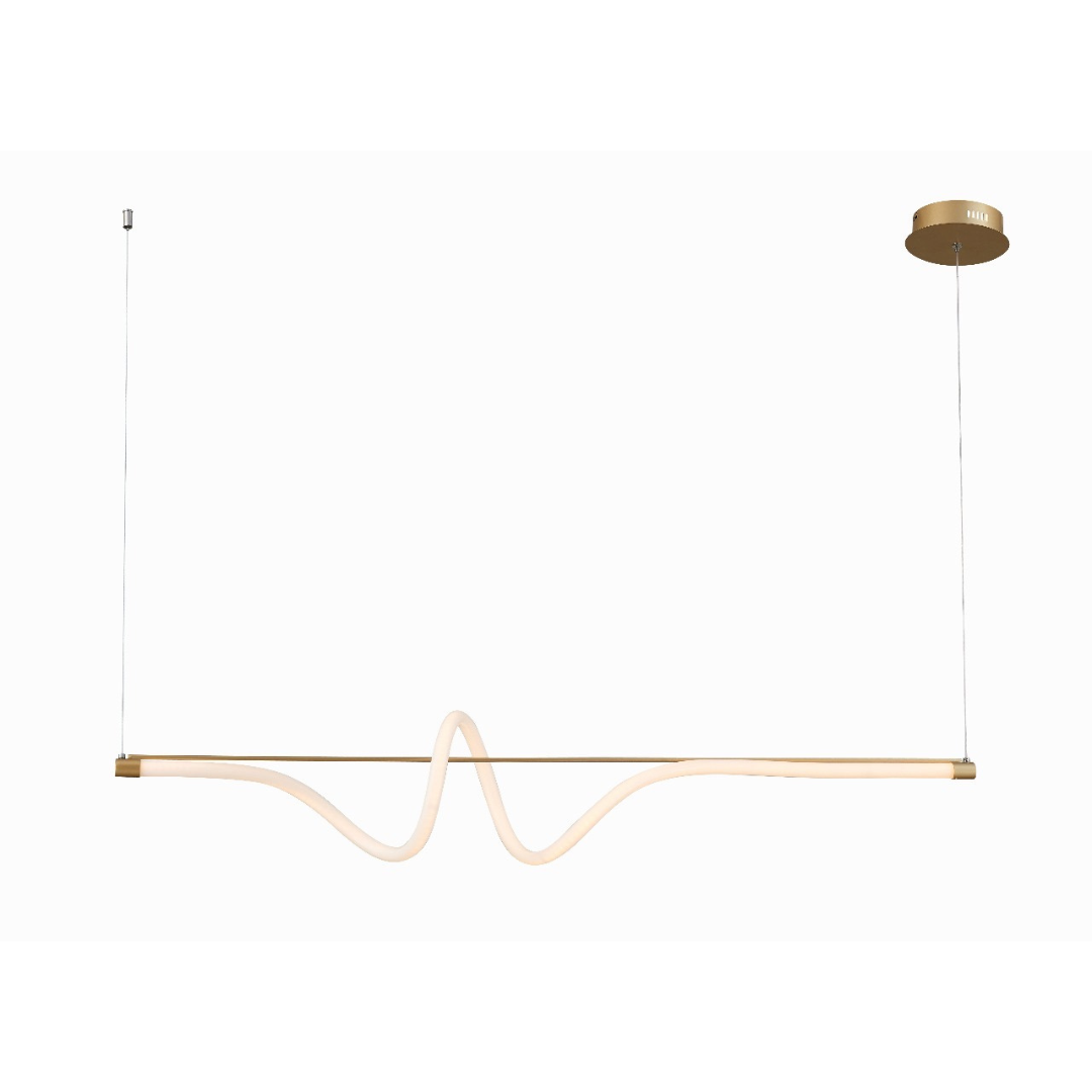 Lampara de Techo LED Dimmable Espiral 25W Acabado Dorado / CCT (Luz Blanca, Luz Intermedia y Luz Calida)