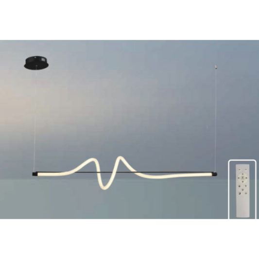 Lampara de Techo LED Dimmable Espiral 25W Acabado Negro / CCT (Luz Blanca, Luz Intermedia y Luz Calida)