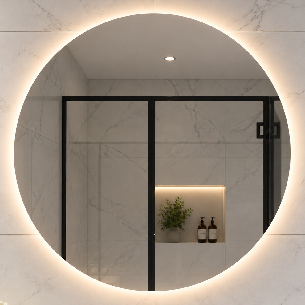 Espejo con luz LED - Circular 80 cm -3 tonos de luz regulables
