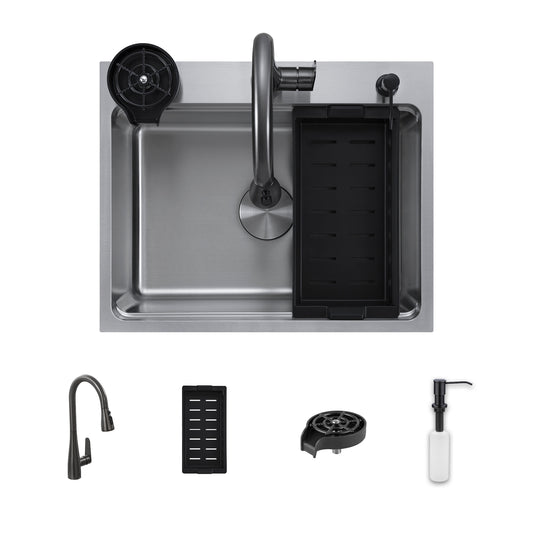 Kit de Fregadero en Acero Inoxidable Satinado - Nova