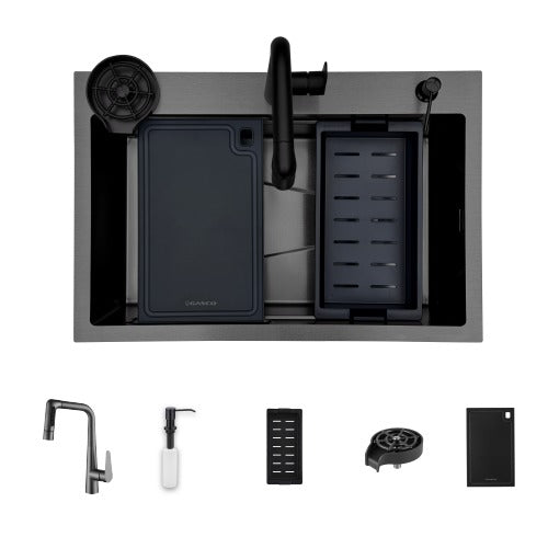 Kit de Fregadero en Acero Inoxidable Gunmetal con Recubrimiento Neotek - Oceanía 30