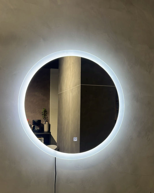 Espejo con Luz LED - Redondo Bajo Consumo - Luz Blanca de 6,000K