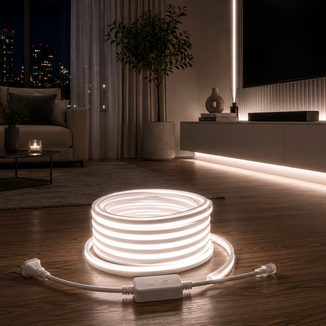 Manguera LED Neon Flex - 5 MTS. - Luz Blanca 6000K