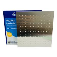 Regadera para Ducha Cuadrada de 12" Ultradelgada en Acero Inoxidable (Satinada)