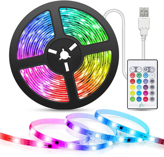 Cinta Luminosa LED - RGB 24W (100-240V) SMD #5050 - Conexión USB