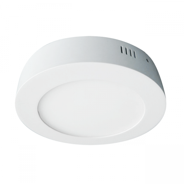 Panel LED Redondo de Sobreponer - 12W / 6000K / Luz Blanca