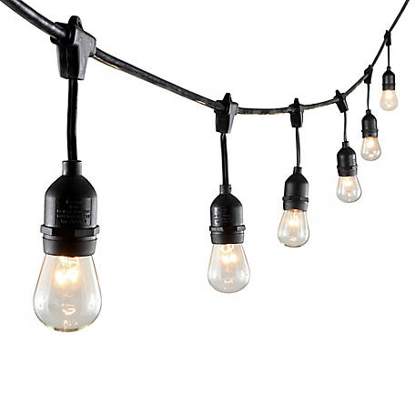 Luces Colgantes  LED (String Lights) - 10 Focos E27 Vintage con 4.3 Metros de Cable Reforzado